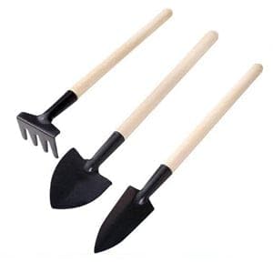 Mini Garden Tool Set, 3 Piece with Wooden Handle | Shovel, Spade & Rake, Metal Head, Indoor & Outdoor Use, Potted Plant Care, Lightweight Design-image-34