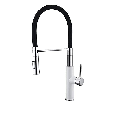 Robinet de cuisine chromé noir mat en laiton finition luxe