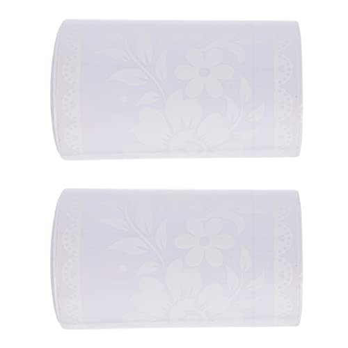 DOITOOL 2 Rolls Lace Border Sticker Self-adhesive Flower Decor Window Sticker Easy Peel Stick Home Decor