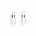 2Pcs 30ML/1 oz Empty Refillable Glass Lotion Bottles Pump Press Bottle White Upscale Travel Cosmetic Container Dispenser for Foundation Essential Oils Cream