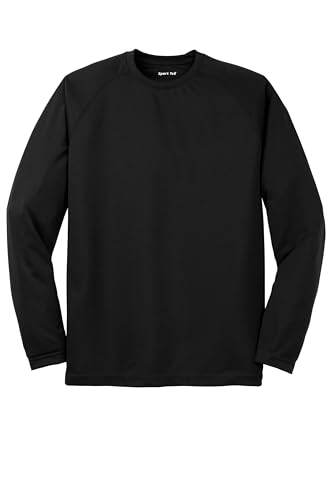 SPORT-TEK Unisex Dry Zone Long Sleeve Raglan T-Shirt Black
