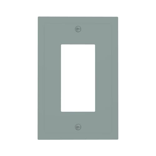 Wmhusu Outlet Covers Light Gray Blue 1 Gang Wall Plate Single Rocker Light Switch Cover Decorative GFCI Receptacle Electrical Switchplate for USB Dimmer Motion Sensor