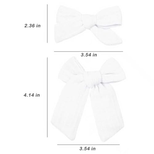Set de 4 pinzas de cabello de algodón hechas a mano miniatura 7
