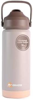 Insulated Stainless Steel Water Bottle With Straw Wide Mouth 18 O...
