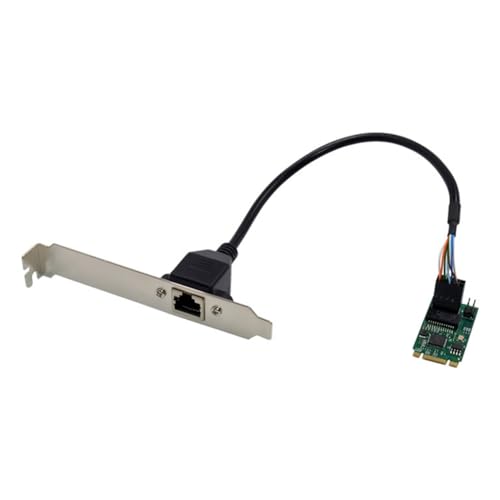 Uhidka Tarjeta de Red para Servidor I225-V M.2 B+M de un Solo Puerto 2.5G. Tarjeta de Red para Equipos de Control Industrial I225 B3.