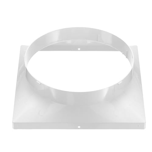PATIKIL 9" to 8" Duct Connector Flange Plastic Square-Round Adapter White