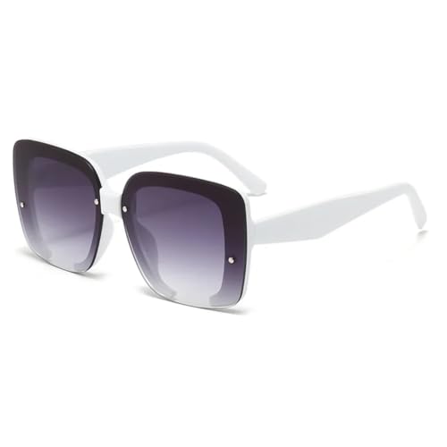 Lunettes de soleil femme style vintage blanches de haute qualité