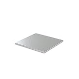 Spessore 1,2 cm DECORA 0931611 Sottotorta Quadrato, Cartone, Argento, 2 x 2 X H 1.2 cm