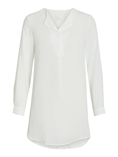 Vila Damen Vilucy L/S Tunic - Noos Tunika Shirt, Snow White, 38 EU