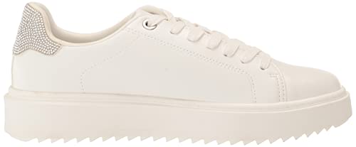 Steve Madden Steve Madden Women's Charlie Sneaker, White Rhinestone, 11