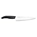 Kyocera Advanced Ceramic Revolution Series 7-inch Professional Chef's Knife, Black Handle, White Blade