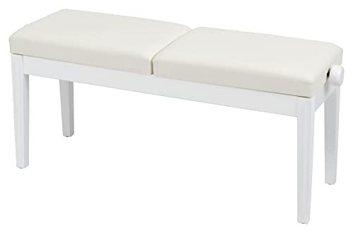 Classic Cantabile Banc de piano deux places blanc brillant - Les Beatles, Paul McCartney, John Lennon, RIngo Starr, George Harrison Classic Cantabile Banc de piano deux places blanc brillant