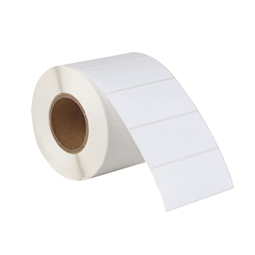 Tapsin 1000 selbstklebende Etikettenaufkleber 57mm x 32mm Adressetiketten Blanko-Rolle Rechteck-Etikett Write On Note Mark Catering Food Jars Sticky Stickers for Office Kitchen Printer Cover