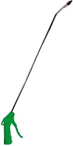 MOUNTAIN9313 13" Variable Flow Blow Gun with Removable Rubber Tip for Garages, Repair Shops and DIY, Comfortable Lever Control, Insulated Handle, High Impact Plastic Body, Angled Nozzle, Green