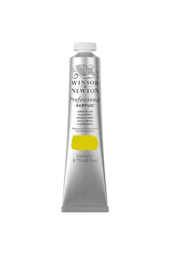 Winsor & Newton 2337346 200ml Professional Acrylic Colour Tube - Lemon Yellow