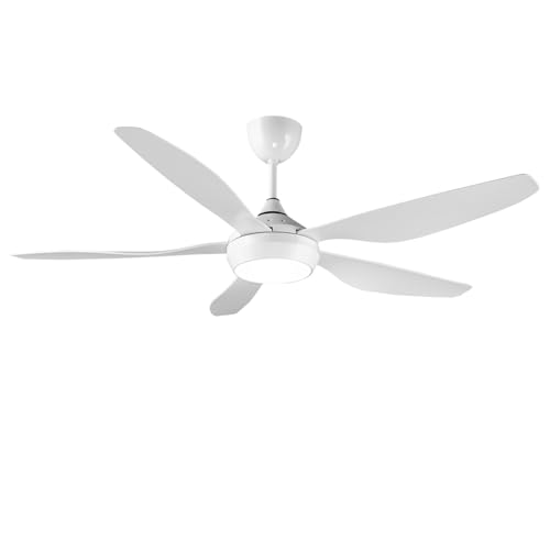 reiga Deckenventilator mit dimmbarer LED Beleuchtung und Fernbedienung, 137 cm Deckenventilatoren 5...