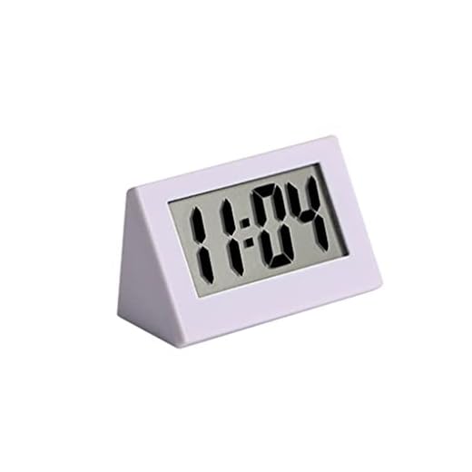Reloj LED Escritorio Cabecera Pantalla digital Relojes electrónicos Cocina Sala de estar Triangular Calendario de de viaje, Blanco