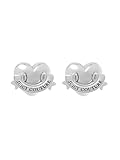 Juicy Couture Icon Heart Stud Earrings for Women (Silver)
