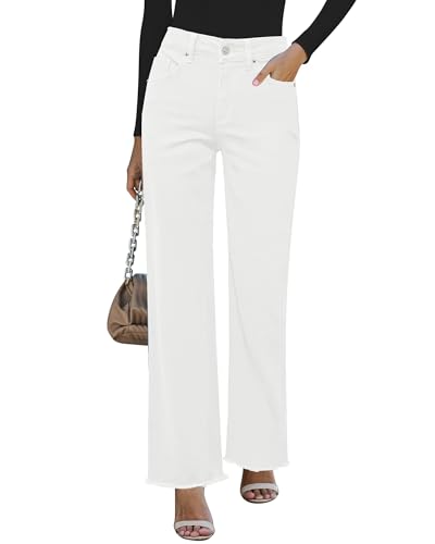 GRAPENT Womens Jeans - Off White, Business Casual, Size 8 & 10, Medium