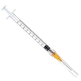 25G 5/8 In - 50 Pack 1ml/1cc Industrial Scientific Lab Utensils, Individual Package