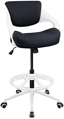 Tall Office Chair,Drafting Chair,Ergonomic Office Computer Desk Chair,Lumbar Support& Waist Support Function for Office &Home - Black