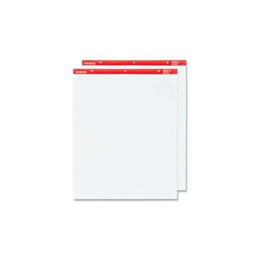 Universal 35600 Recycled Easel Pads, Unruled, 27 x 34, White, 50 Sheet (Case of 2)