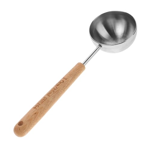 Alipis Cuillère Doseuse Acier Inoxydable Manche Bois Graduée Pour Café Grains Poudre Protéine Et Ingrédients De Cuisine