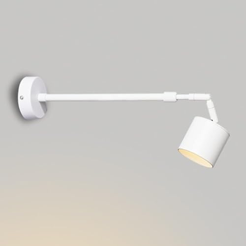 Industrial Wall Light with Long Arm, 10W LED Rotating Sconce,