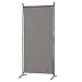 Produktbild Angel Living Paravent 80X180CM Raumteiler Zaunfeld Raumteiler Trennwand Balkon Sichtschutz aus Stahl und Polyester, Grau