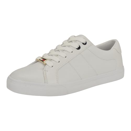 Tommy Hilfiger Women's Lila Sneaker, White 140, 11