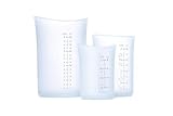 iSi Flex-it Silicone Measuring Cups (Set of 3) - Includes 1-Cup, 2-Cup, 4-Cup Sizes, Flexible & Durable with Easy-to-Read Indicators for Baking & Cooking - Dishwasher Safe, Essential Kitchen Gadgets