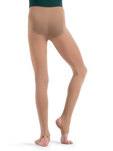 Capezio Girls Ultra Soft Self Knit Waistband Stirrup Tight - Girls4
