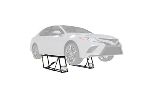 TieDex QuickJack Portable Automatic Car Lift System Jack (2,268kg Capacity) - Model 5000TL Dual-Position Automatic Safety Locks Hydraulic flow Divider for Precise Equal Lifting