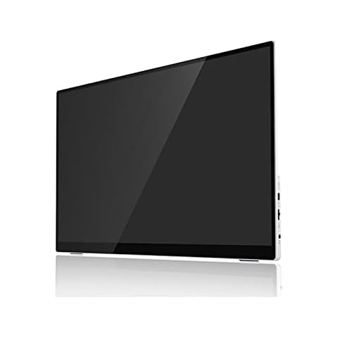 TOMYEUS Portable Monitor 1080P Portable Monitor 13.3'' HDR FHD IPS Touchable Computer Display With USB-C HDMI Desktop Stand For Xbox PS4 Switch Laptop PC Phone Monitor (Color : White) Cover