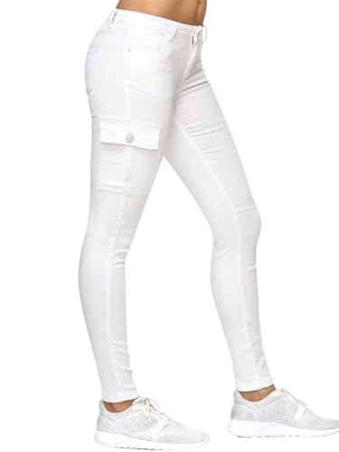 ORANDESIGNE Jeanshose Damen Stretch Röhrenjeans Hüfthose Niedrige Taille...