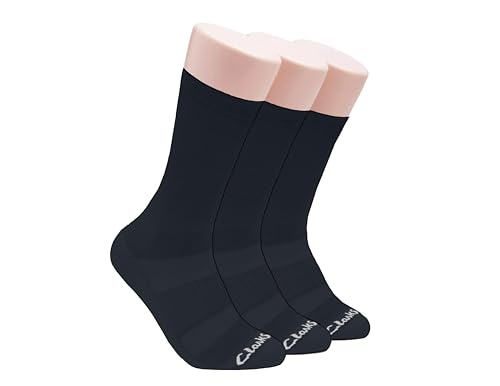 Clarks Men's Casual Half Cushion Crew Sock with Air Channel 3 Pair, Multicolour, Men's 7-12 Shoe