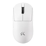 MCHOSE A7 V2 Ultra Wireless Gaming Mouse, Tri-Mode Connection, 59 Grams, PAW3950 TI Custom 42K DPI Sensor, Wired/Wireless Dual 8K Polling, 130 Hour Battery Life - White