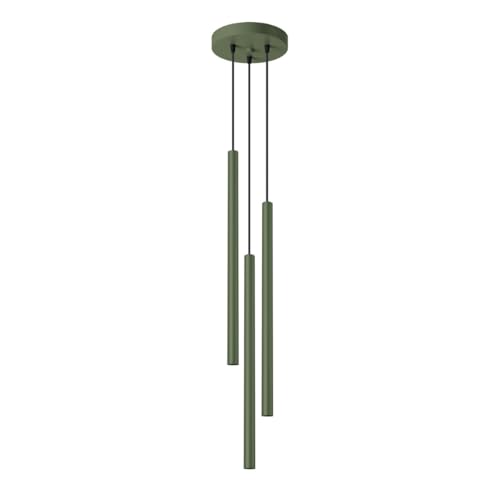 Lámpara colgante moderna de techo verde oliva PASTELO con 3 luces G9 LED 2