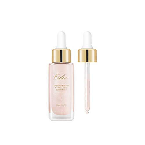 Oulac Makeup Crystal Drop Shimmer, Liquid Highlighter, A Drop Of Moonlight, Illuminating, Natural Glow, Dewy Finish, Highy Pigmented