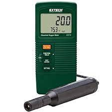 Dissolved Oxygen Meter for for Aquarium Tank, Aquaculture with External Probe by Extech Model DO210