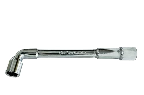 GOLDTOOLS Chiave per tubo sbocco 13 mm, 6 pezzi x 6 pezzi, testa a gomito a 90 °, fresato in acciaio al cromo vanadio (13 mm)