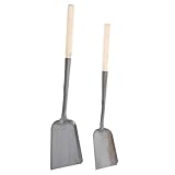 ELAYARD 2 Stück Schwarze Stabile und Reinigungsschaufel aus Teiliges mit Langem Griff Leichte Multifunktionale Schaufel für Küche Kamin und Garten Praktische für Erwachsene