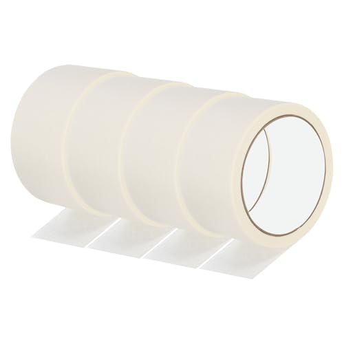Image of PATIKIL Masking Tape 2 Inch Wide, 4 Roll 22 Yard Painters Tape Bulk No Residue Craft Tape for Wall Painting Labeling Car Painting Home DIY Flower Crafts Decoration, Beige