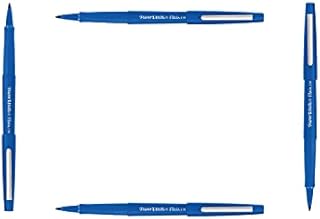 Papermate Flair Original Felt-Tip Pens Medium 1.0mm Tip 0.8mm Line Pack of 4 Ink Colour Blue
