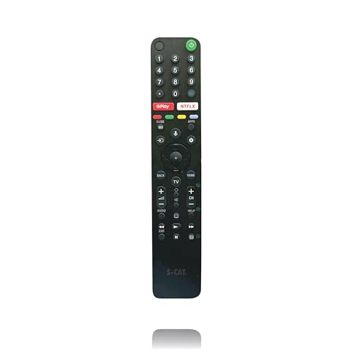 Image of S-CAT Compatible with Sony Bravia TV Remote RMF-TX500p Model Suitable A8H X8500G X9500G X8000H Series KD-65X8577G KD-55X8577G Smart 4K OLED Google Televison with Bluetooth Voice Command - Pairing Must
