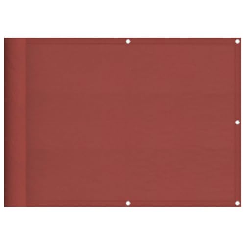 vidaXL Balkon-Sichtschutz Terrakotta 75x1000 cm 100% Polyester-Oxford, Balkonsichtschutz, Balkonbespannung, Balkon Windschutz, Sichtschutz