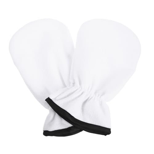 FRCOLOR Guanti Esfolianti per Mani Oli Essenziali Guanti Termici in Flanella Poliestere per Trattamenti Spa e Paraffina Uso Domestico e Centri Benessere