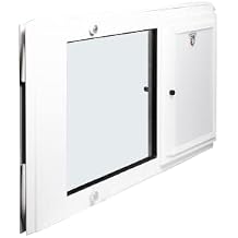 Standard Pet Door Insert for Window - Multiple Sizes, Customizable Widths - Easy Tension-Mounted Installation - Durable Aluminum Frame - Cat Door for Windows