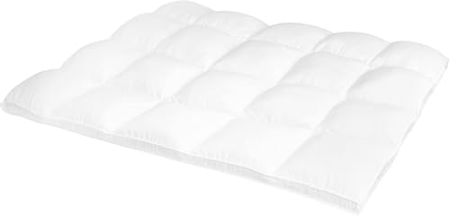 Superior Mattress Topper, Down Alternative, 2 Inch Deep Sized Bed Pillow Top, Comfort Pad, Fluffy Mattress-Topper Protector, Plush Cooling Extra Soft, Hotel Quality, Sleep, All-Season, Queen, White