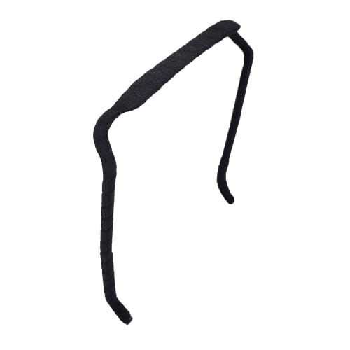 Zazzy Bandz - Curly Thick Hair - Large Headband - Hand-Wrapped Solids (Relaxed Black)